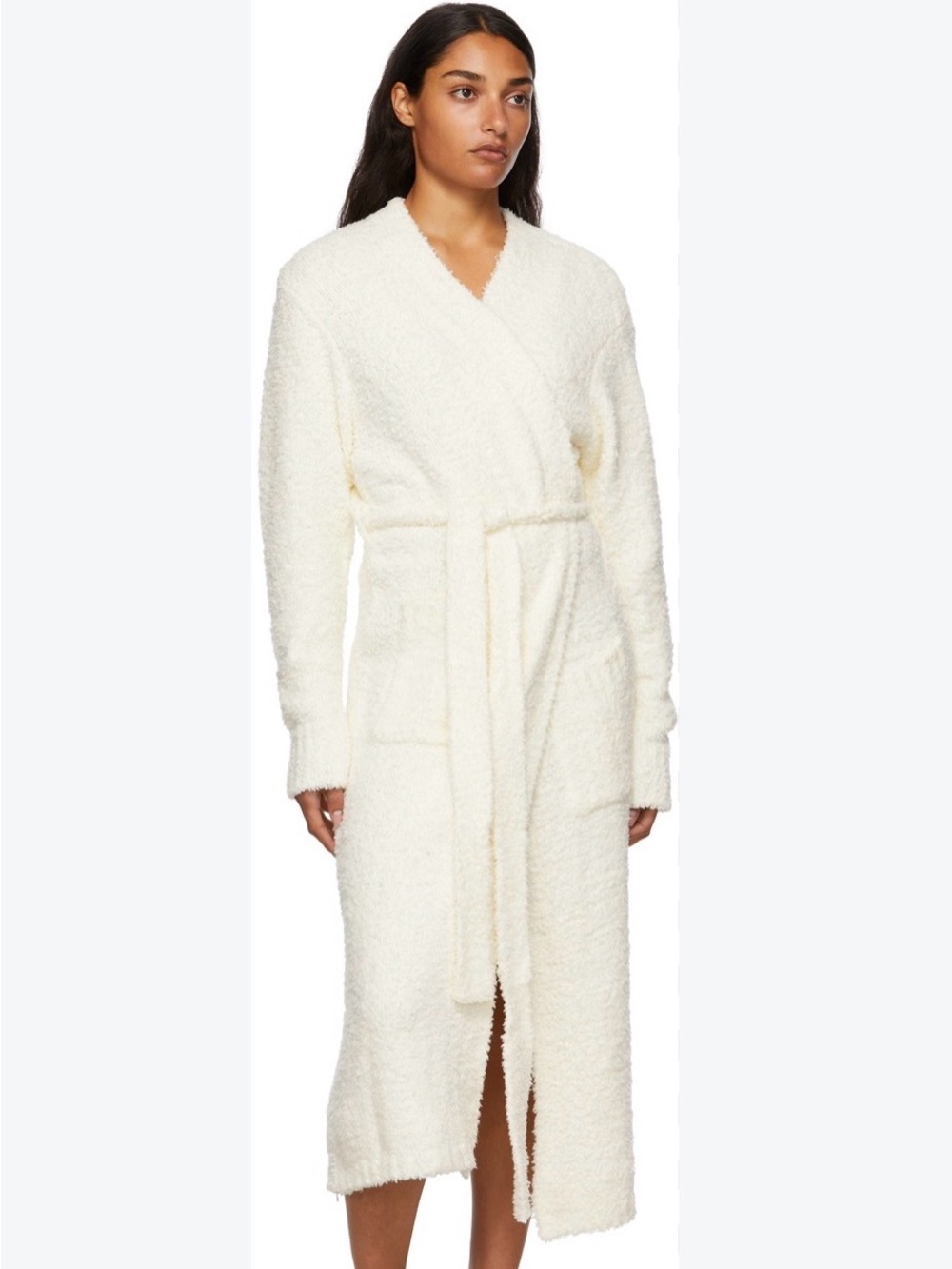 Skims Women's Knit Long Robe. Size 2X/3X. Ivory. EUC